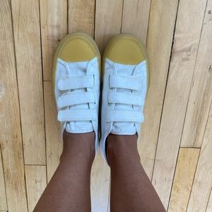 White Velcro Vans Sneakers